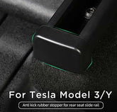 Anti-Kick Rear Seat Slide Rails Cover For Model 3/Y Accessories (2 pairs) (2017-2025)